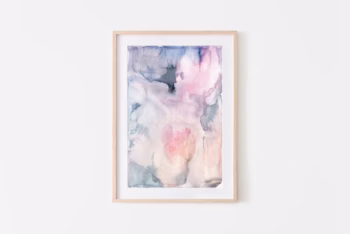 Wall Art Abstract Muted Violet Decor Wall Art Poster Wall Decor Abstract Watercolor Art Violet Wall Art
