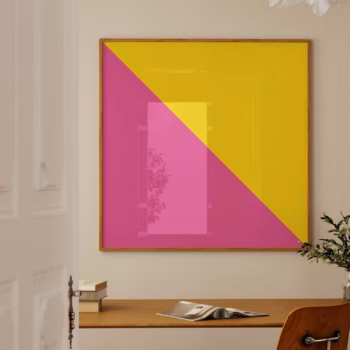 Yellow Pink Posters And Prints Retro Square Posters Neon Posters Trippy Wall Art Vintage Wall Print Retro Psychedelic Art 70s Art